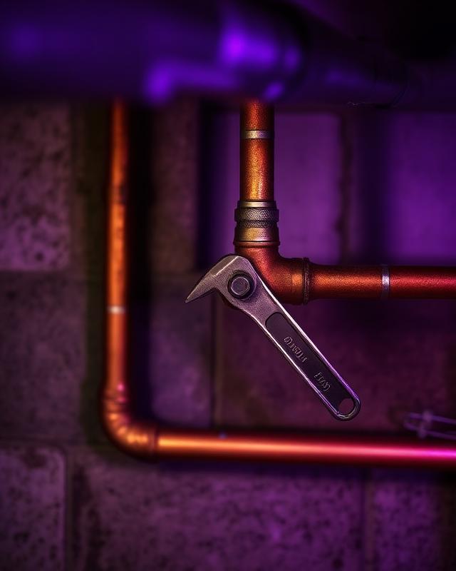 Copper pipe repair with a wrench